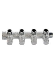 Коллектор запорный FAR 1"ВН на 4 отвода 3/4"Н, (Eurokonus) FK 3873 134