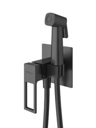 Смеситель BelBagno LUCE LUC-HGN-NERO однозахватный, с гигиеническим душем, цвет: черный матовый
