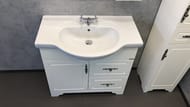 Тумба COMFORTY Севилья-85 (860х880х520) напольная, с раковиной, слоновая кость00-00003083