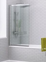 Шторка на ванну WasserKraft Main 800х1400 41S02-80 WasserSchutz Fixed с фиксатором, стекло прозрачное,профиль серебристый