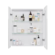 Зеркальный шкаф Dreja Point 70 (700х800х150) с подсветкой, с розеткой, 2 дверцы, белый 99.9033