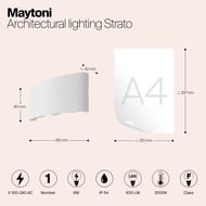 ������������� ��������� Maytoni Strato (������) O417WL-L6W3K, 3000� 6�� IP 54, �����
