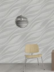 Обои виниловые на флизелине Rasch Sky Lounge (1,06х10,05) орнамент волна, серые 978056  (рул.)