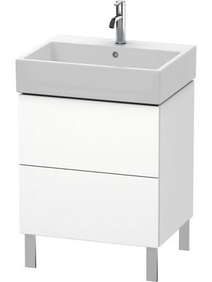 Тумба под раковину Duravit L-Cube 584х582х459 напольная, 2 ящика, белый матовый LC677501818
