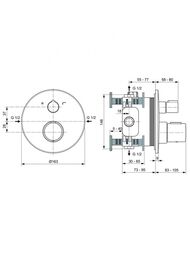 Смеситель для ванны/ Ideal Standard CERATHERM Т100душа A5814A2 термостатич , без душевого набора — изображение 4