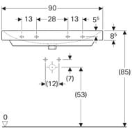 �������� Geberit Smyle Square (900�480�165) ���������, ��� ���.��� ���������, ������� 500.250.01.1
