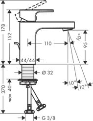 ��������� ��� ����������� Hansgrohe Vernis Shape 71561000 ������������, ������. �����, �/�, ����