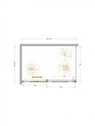 ������� ������ CEZARES PLANE 1200x800x1950 PLANE-AH-1-120/80-C-IN ������ ����������/�����