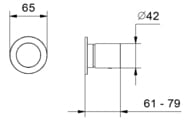��������� ��� ���� Fantini Sailing 67P5J063B ������������. ����.�����, ��������., Matt Gun Metal PVD