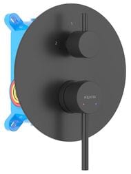 Смеситель для ванны/душа Aquatek Европа AQ1346MB встраиваемый, 2 режима, однозахватный, черный мат — миниатюра 1