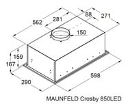 ������� Maunfeld Crosby 850LED White (600 x290x166)  850 �3/�, ����� ��-00021475