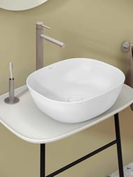 Смеситель Vitra Origin для умывальника высокий, никель шлифованный A4255834