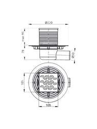 ������� ���� Alcaplast APV102 (105x105/50) ������� ��������, ������� ����.�����, ������ �����������