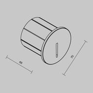 ��������� ��� ������� Maytoni Lock (���) O014SL-L3W3K, 3000� 3�� IP 54, �����