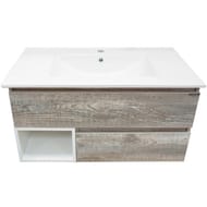 Тумба COMFORTY Турин-75М (755х520х465) подвесная, с раковиной, дуб бежевый матовый 00-00013913