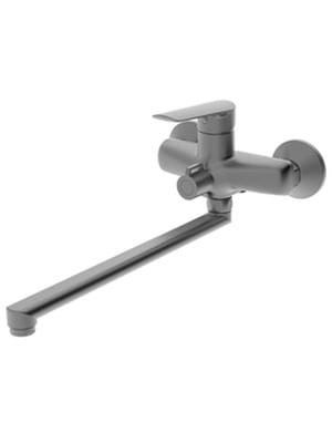 Смеситель для ванны/душа ESKO Lagos Gun Metal настенный, однозахватный, поворотный излив LG31AGM