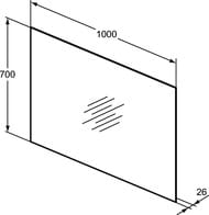 ������� Ideal Standard MIRROR&LIGHT (1000�700) � 4-��������� ����������, �������� T3337BH