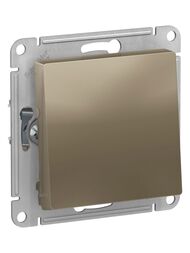 Переключатель Systeme Electric ATLASDESIGN 1-клавишный схема 6 10АХ механизм шампань ATN000561