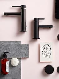 Смеситель Vitra Origin для умывальника, с донным клапаном, черный матовый A4256736