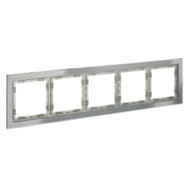 Рамка на 5 постов Voltum S70 VLS110505 (сталь, стекло)
