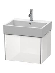 Тумба под раковину Duravit XSquare 584х397х460 подвесная, 1 ящик, белый глянец XS409302222 — миниатюра 1