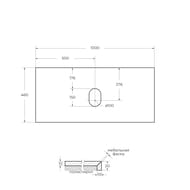 ���������� BelBagno (1000�460�20) ������������, ��� ���.��� ����, Marmo Grigio Lucido KEP-100-MGL-W0