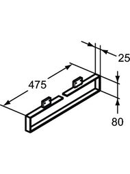 Полотенцедержатель Ideal Standard ADAPTO CUBO 475 мм, с крепежом, хром U8615AA