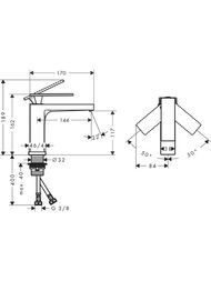 ��������� Hansgrohe Tecturis E 73011140 117 ��, ��� �����������, EcoSmart+, ����������� ������