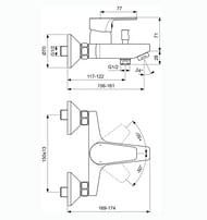 ����� ���������� 3�1 Ideal Standard ESLA ��� �����������, �����/����, ������� �������� BC264AA