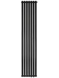 Дизайн-радиатор STOUT Tube Round 7 секц. ниж.прав.подкл. R40 1-1750-7 RT RAL9005 черный
