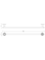 Полотенцедержатель Decor Walther BA HTE65 ширина 650 мм, цвет: черный матовый 0531460