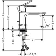 ��������� ��� �������� Hansgrohe Rebris S 72586000 �������������, CoolStart, ������ ������, ����