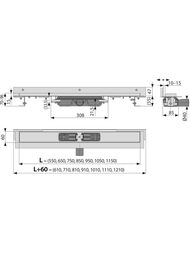 ������� ����� Alcaplast APZ104-750 Flexible Low c ������� L=750�� H=55�� ����.��, ������ � �����