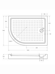 ������� ��������� ������ CEZARES (1200�900�150) ������������� TRAY-A-RH-120/90-550-15-W-R