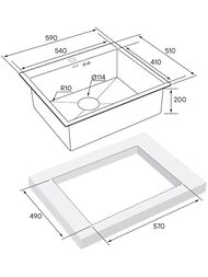 ����� ����. ����� KRONER 59, PM215951-GM, ��������� �����, 590�510��, Paulmark