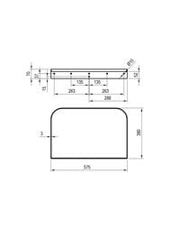 Консоль под умывальник RAVAK YARD 800 (572х377х70) подвесная, белый X01778