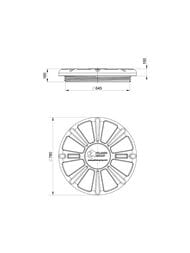 Крышка колодца Polimer Group КН 780 (100х800) пластиковая, черная SK111