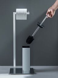 Стойка с ершиком и держателем туалетной бумаги Aquatek Либра AQ4331CR хром