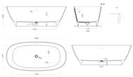 ����� ��������������� Salini Sofia S-Stone 1850x900x605 ���. ������, ����� ������� 102529M