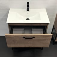 Тумба COMFORTY Бредфорд-75 (755х870х465) напольная,с раковиной, дуб темный 00-00008074