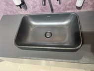 Уценка! Тумба с раковиной Duravit Happy D.2 Plus 1300х408х550 2 ящ., подсветка, цвет: серый матовый