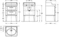 ����� ��� �������� KERAMA MARAZZI POMPEI ��������� � 2 �������, (560�480�482) ����� PO.N.60.2\WHT