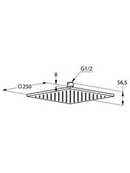 ������� ��� KLUDI A-QA DN15 ���������� 250x250��, �������, ���� 6442505-00