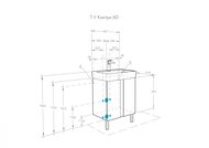 Тумба под раковину AQUATON Кантри 60 1A257401AHB20 567x416x613 напольная, белый глянец/дуб верона