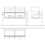 ����� ��� �������� Villeroy & Boch VENTICELLO A939 02 DH (1253�502�420) 2 �����, �����, ����� �����