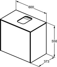 Тумба под раковину Ideal Standard CONCA (600x373x550) 2 ящика, белый, столешница с вырезом T3934Y1 — изображение 5