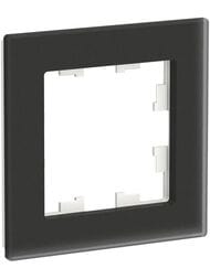 Рамка Systeme Electric ATLASDESIGN NATURE 1 пост, МАТОВОЕ СТЕКЛО ЧЕРНЫЙ ATN331001