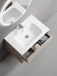 Тумба под раковину SANCOS Marmi 1.0 (690х445х520) подвесная,1 ящик и 1 ниша,дуб галифакс MR1.070EG