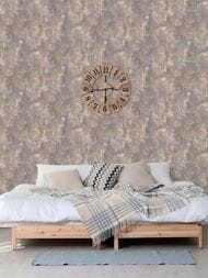 Обои виниловые на флизелине Grandeco Time TM 1008 (1,06х10,05) штукатурка, коричневые (рул.)