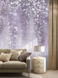 Панно Zambaiti Satin Flowers IV (3,0х5,1) винил на флизелине,фиолетовый,Z66894 (рул.)
